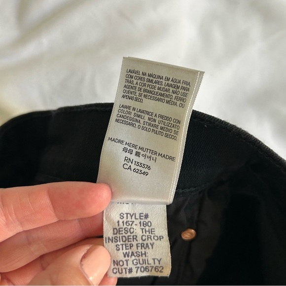 Mother Insider Crop Step Fray jeans Not Guilty 28 - Picture 16 of 16